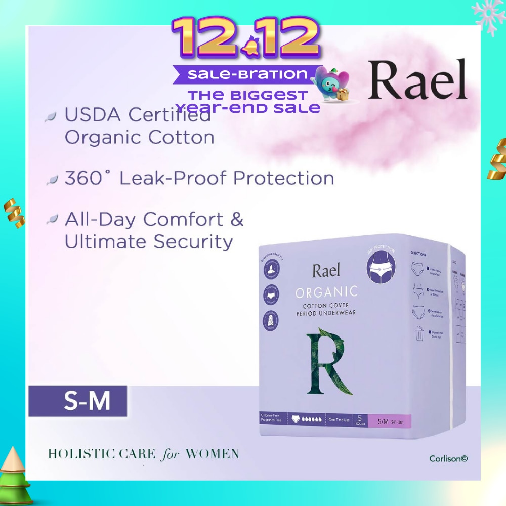 Organic Cotton Period Underwear Size S/M (Size 61-96cm) 5s