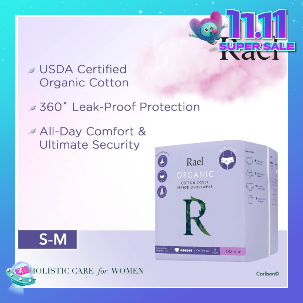 Organic Cotton Period Underwear Size S/M (Size 61-96cm) 5s