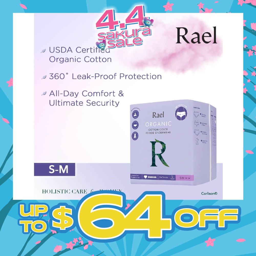 Organic Cotton Period Underwear Size S/M (Size 61-96cm) 5s