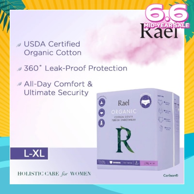 RAEL Organic Cotton Period Underwear Overnight Size L / XL 5s