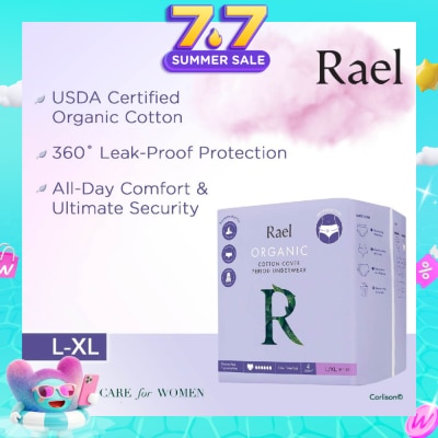 RAEL - Organic Cotton Period Underwear Overnight Size L / XL 5s