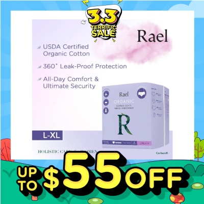 RAEL Organic Cotton Period Underwear Overnight Size L / XL 5s