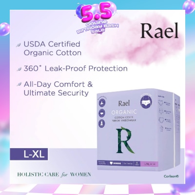 RAEL - Organic Cotton Period Underwear Overnight Size L / XL 5s