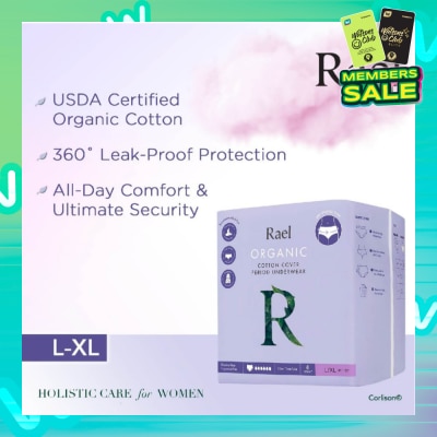 RAEL Organic Cotton Period Underwear Overnight Size L / XL 5s