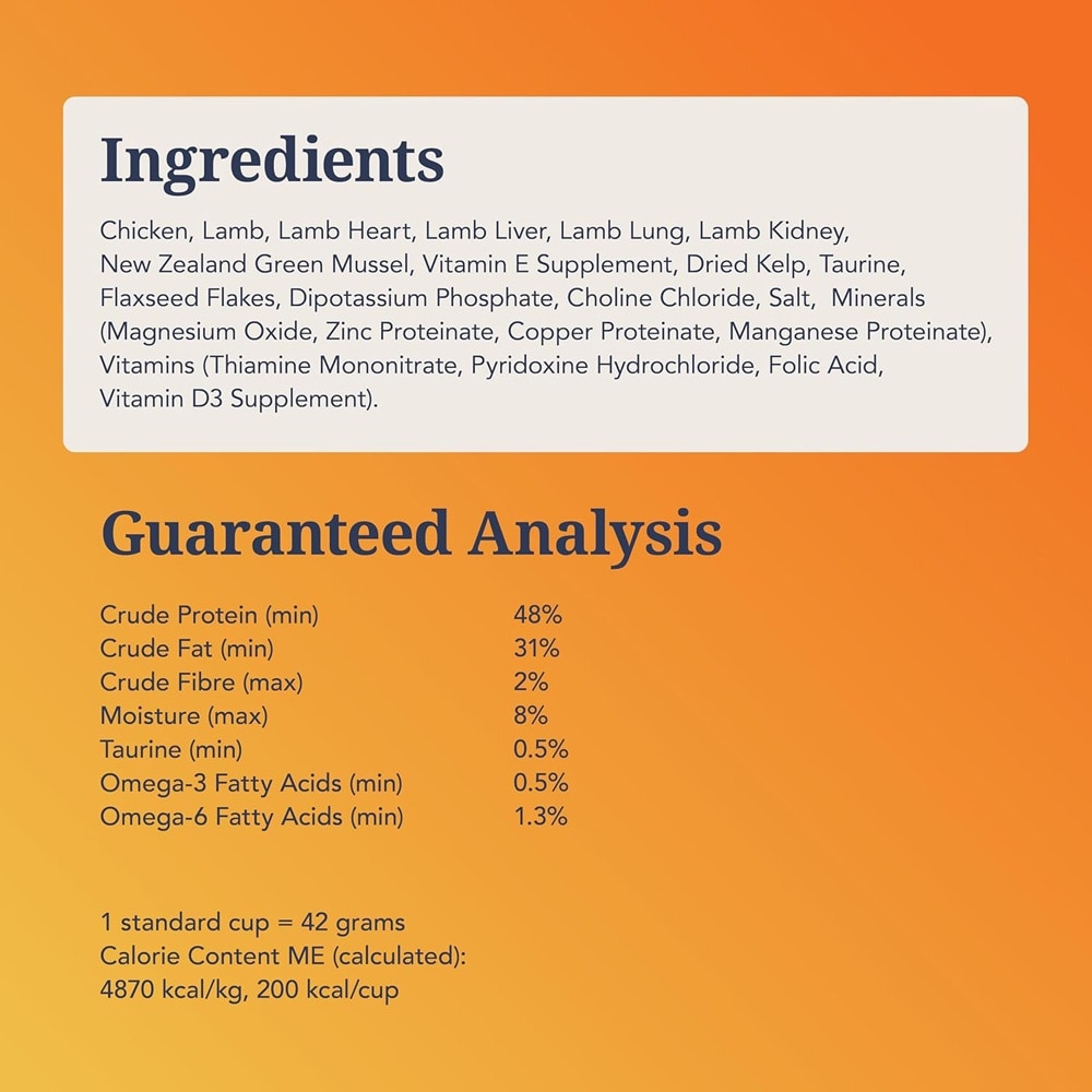 Chicken & Lamb Feast Freeze-Dried Cat Food 100g