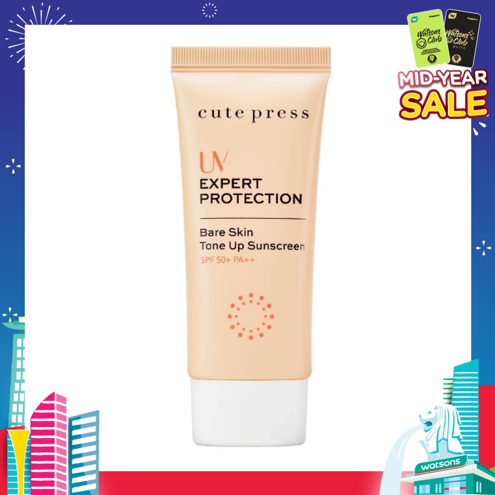 CUTE PRESS UV Expert Protection Bare Skin Tone Up Sunscreen SPF50+ PA++ 30g