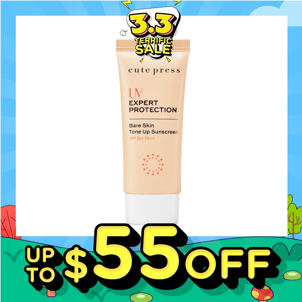 CUTE PRESS UV Expert Protection Bare Skin Tone Up Sunscreen SPF50+ PA++ 30g