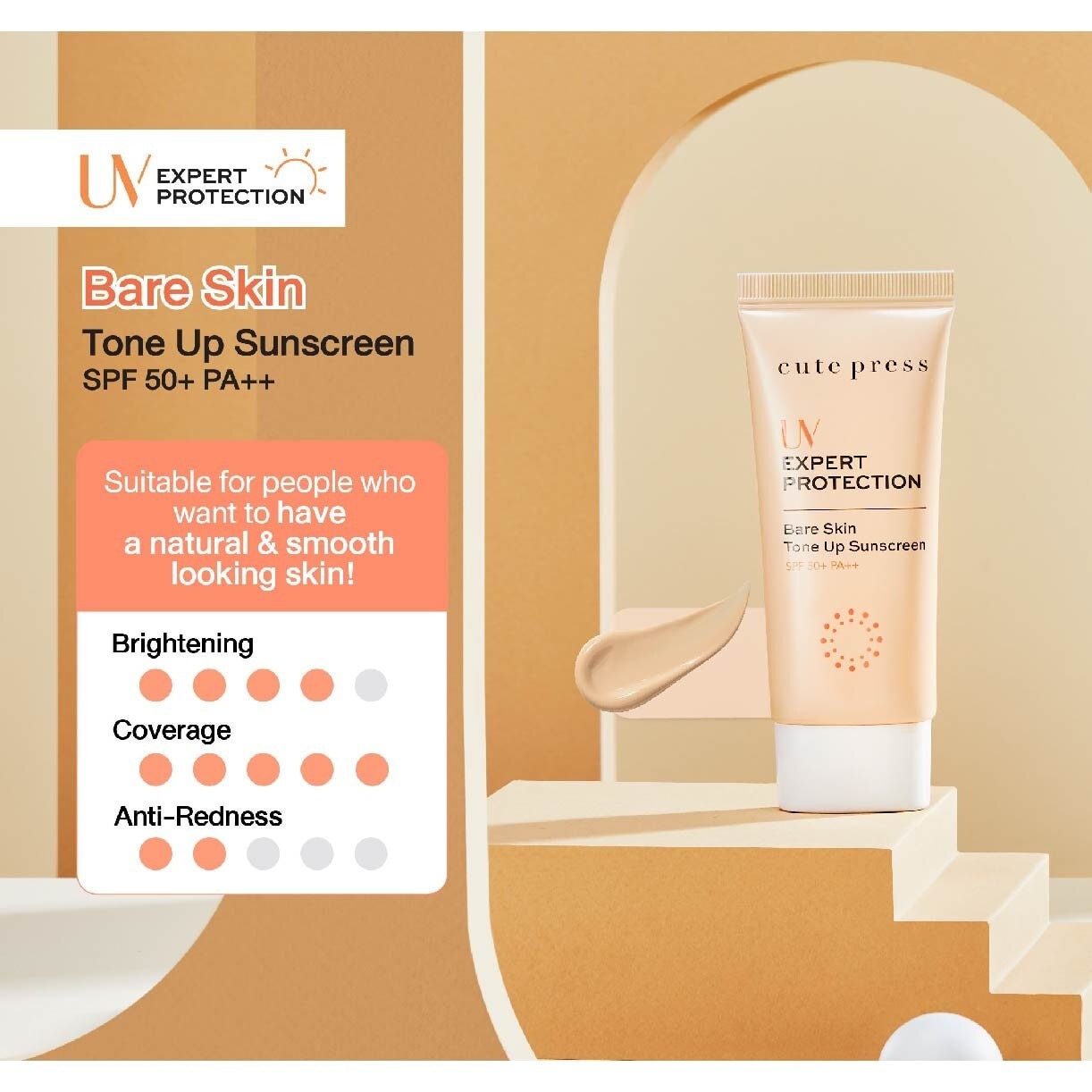 UV Expert Protection Bare Skin Tone Up Sunscreen SPF50+ PA++ 30g