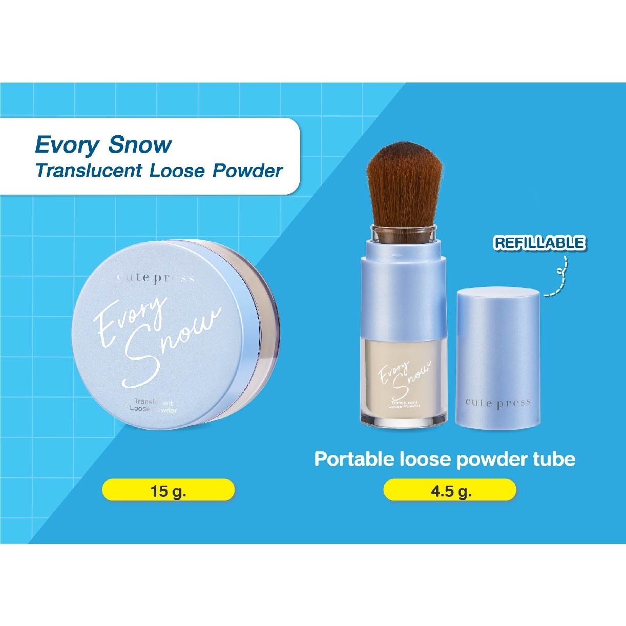 Evory Snow Translucent Loose Powder 15g