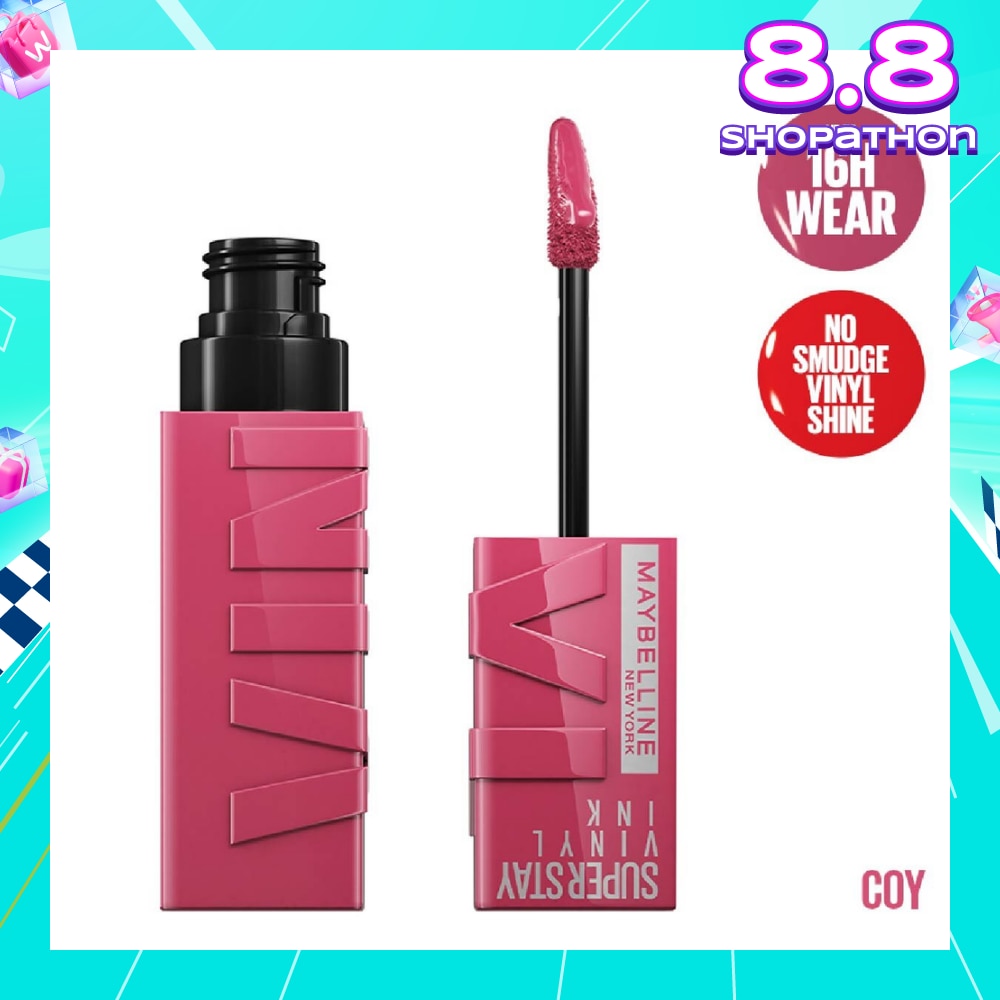 Superstay Vinyl Ink Longwear Liquid Lipcolor Coy (Smudge Proof + Transfer Proof) 1s
