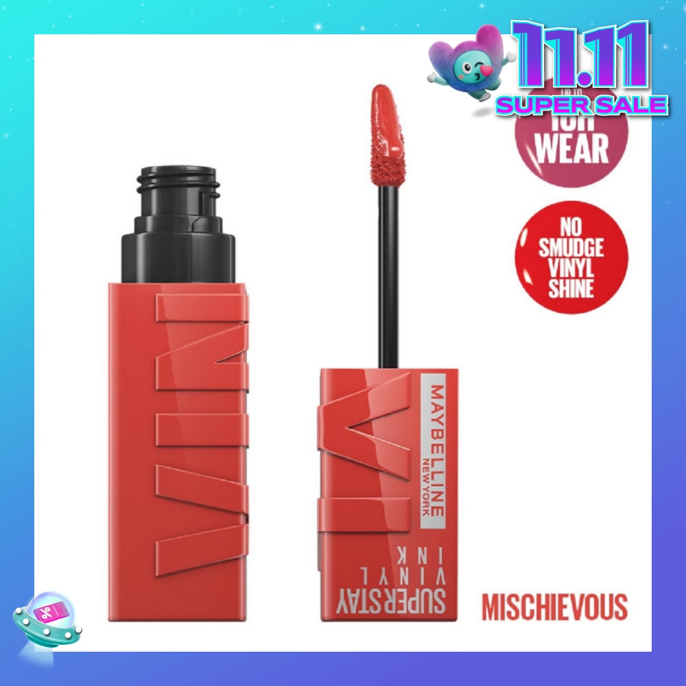 Superstay Vinyl Ink Longwear Liquid Lipcolor Mischievous (Smudge Proof + Transfer Proof) 1s