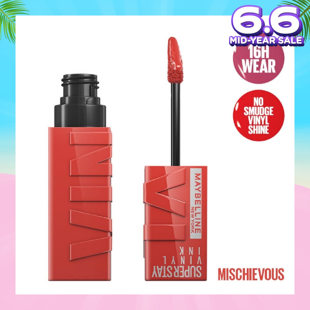 Superstay Vinyl Ink Longwear Liquid Lipcolor Mischievous (Smudge Proof + Transfer Proof) 1s