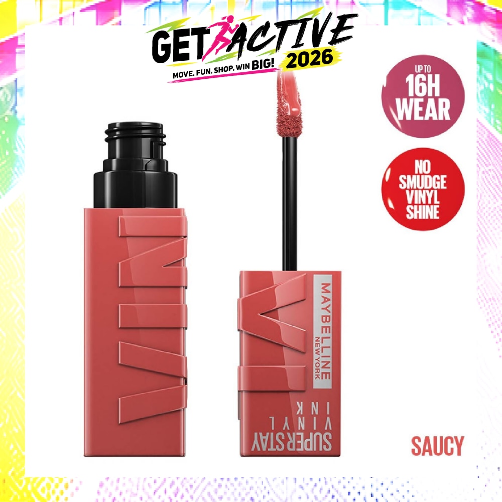 Superstay Vinyl Ink Longwear Liquid Lipcolor Saucy (Smudge Proof + Transfer Proof) 1s image