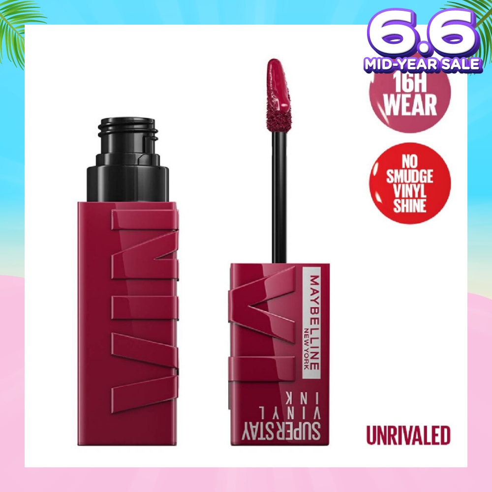 MAYBELLINE Superstay Vinyl Ink Longwear Liquid Lipcolor Unrivaled (Smudge Proof + Transfer Proof) 1s