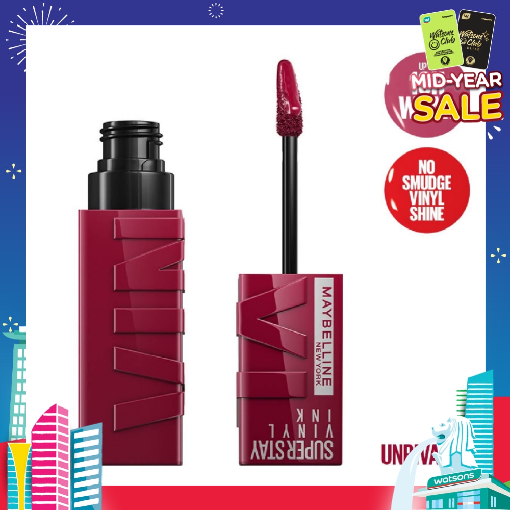 MAYBELLINE Superstay Vinyl Ink Longwear Liquid Lipcolor Unrivaled (Smudge Proof + Transfer Proof) 1s