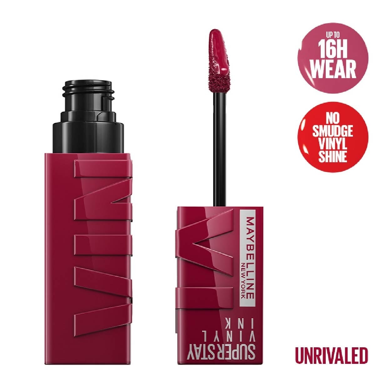 MAYBELLINE Superstay Vinyl Ink Longwear Liquid Lipcolor Unrivaled (Smudge Proof + Transfer Proof) 1s