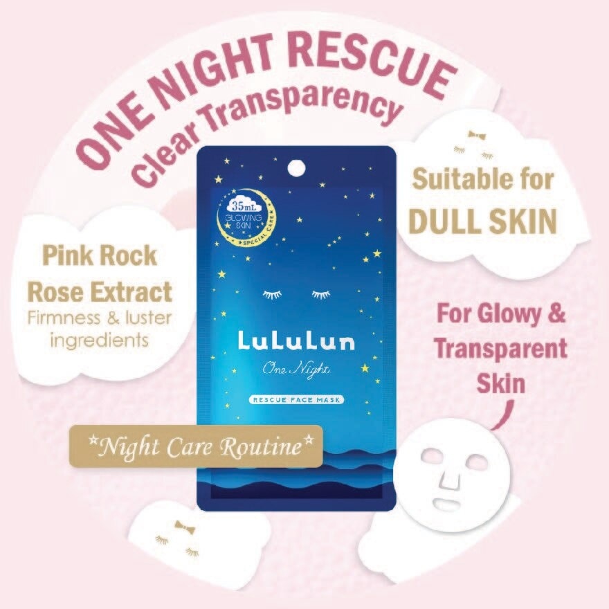 One Night Rescue Transparency Special Night Treatment Serum Mask (For Bright & Radiant Skin) 1s