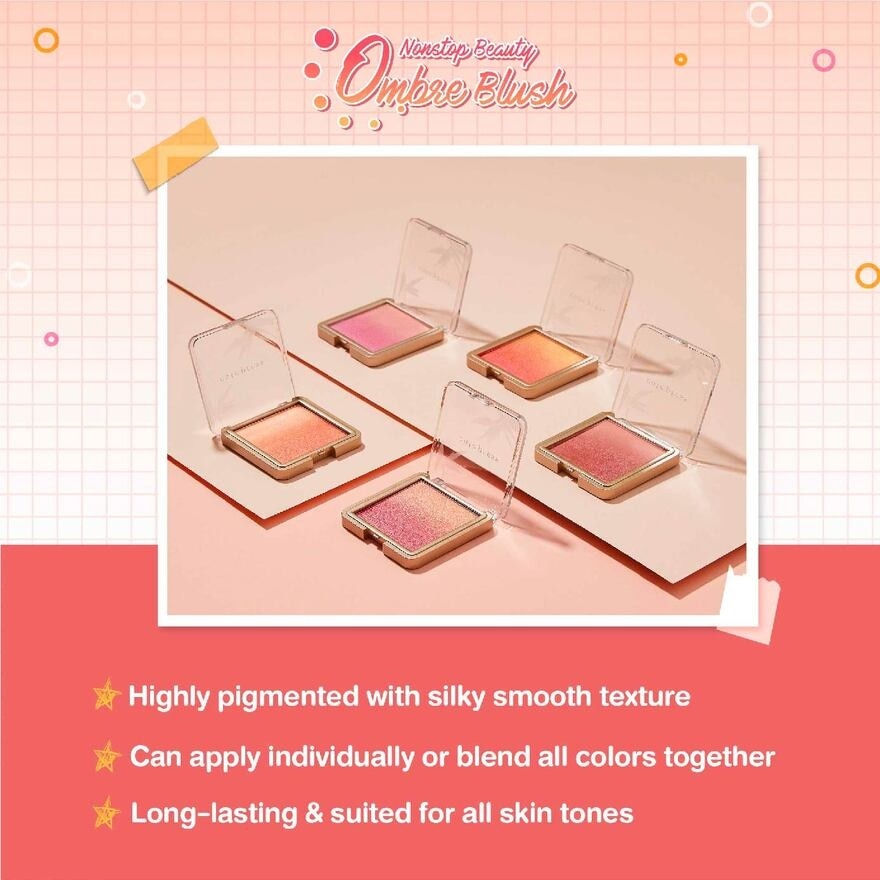 Nonstop Ombre Blush 01 Fresh Pink 1s