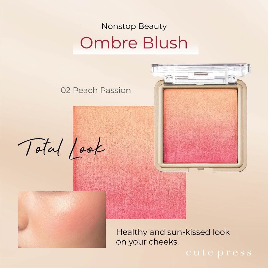 Nonstop Beauty Ombre Mini Blush 02 Peach Passion 1s