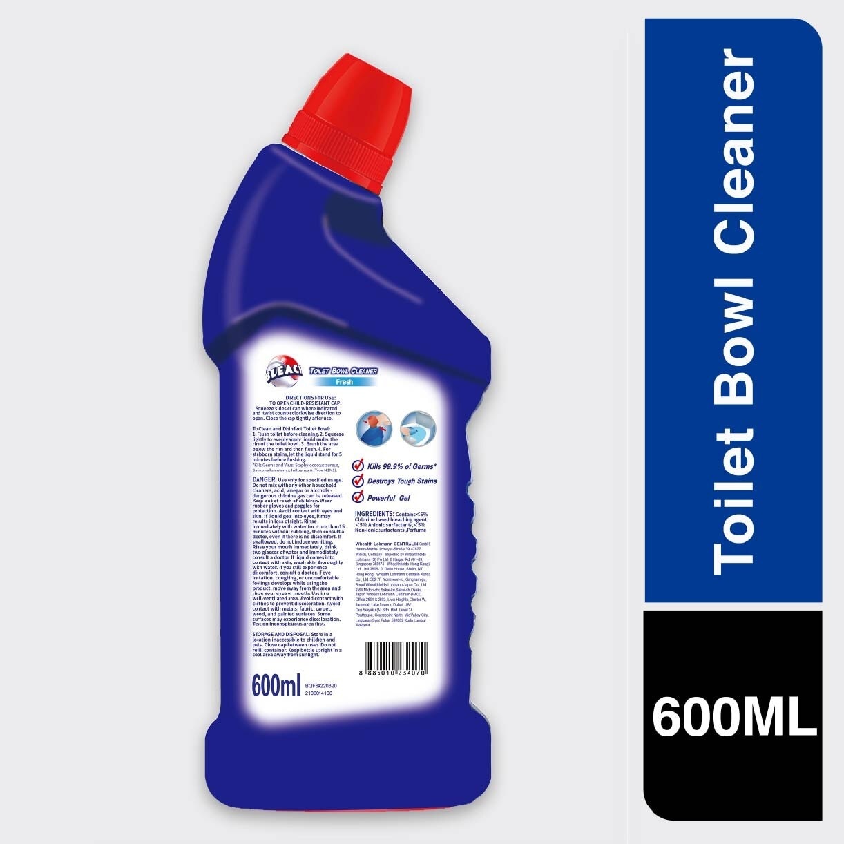 Bleach Toilet Bowl Cleaner 600ml