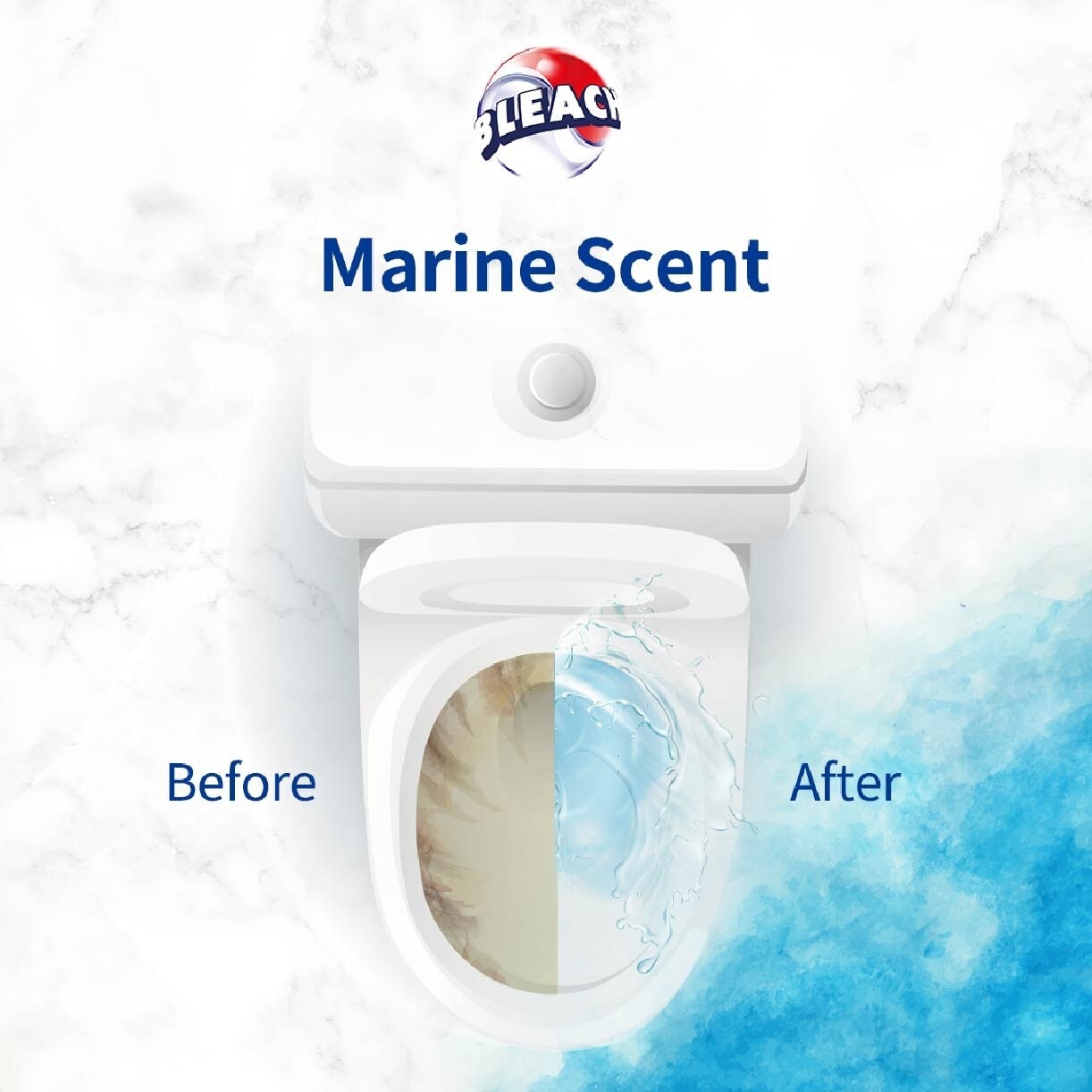 Toilet Bowl Cleaner Marine (Kills 99.9% Germs + Destorys Tough Stains) 600ml