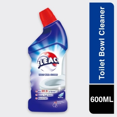 BLEACH Toilet Bowl Cleaner Marine (Kills 99.9% Germs + Destorys Tough Stains) 600ml