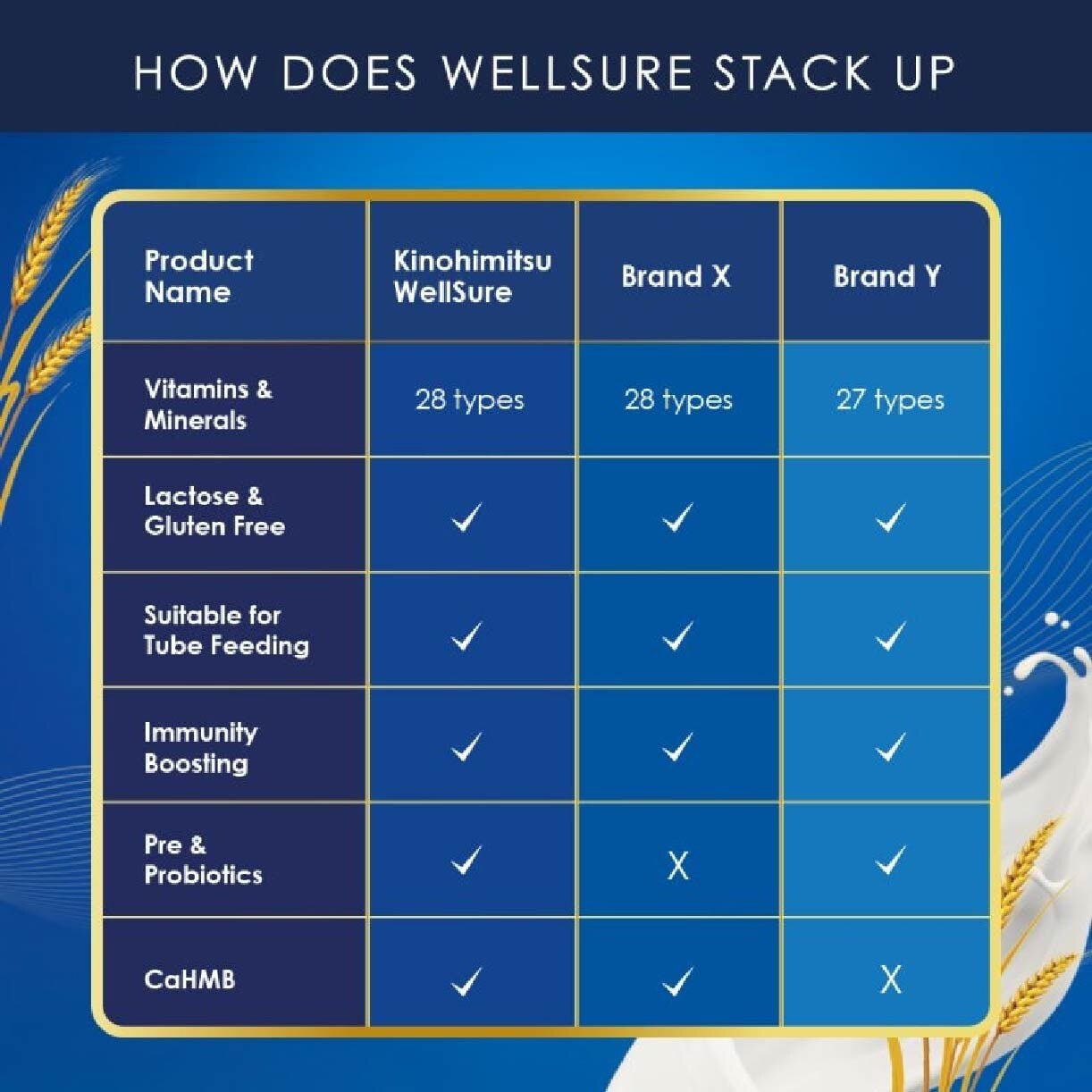 WellSure (Plant Based Milk For Adult Nutrition, With Vitamin, Minerals, Lutein, Prebiotics & Probiotics) 850g