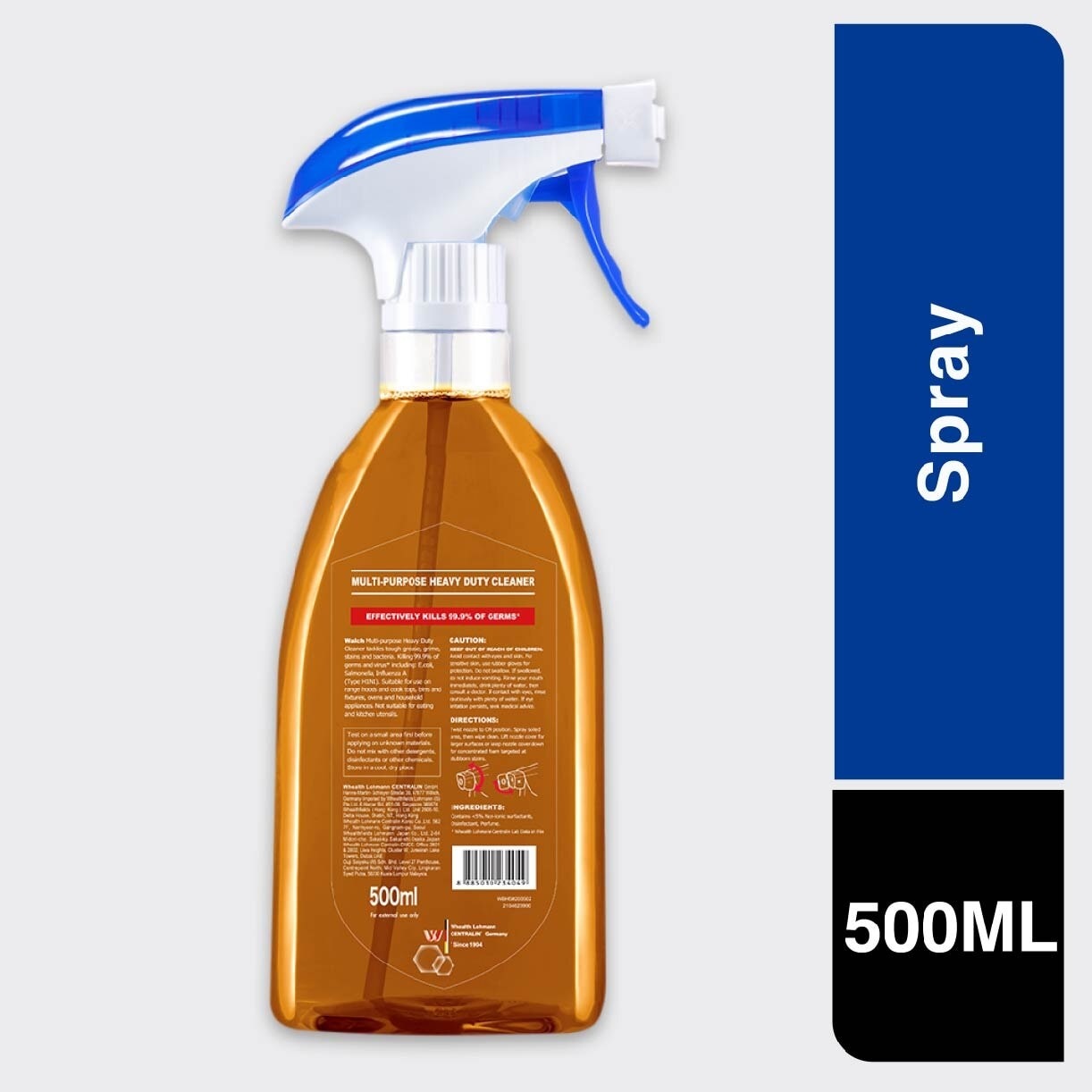 Multi-Purpose Cleaner 2X Heavy Duty (Kills 99.9% Germs + Suitable to Tackle Tough Grease & Stains) 500ml