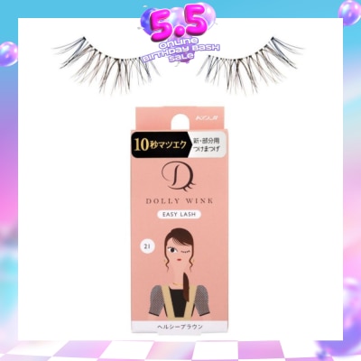 DOLLY WINK - Easy Lash 21 Healthy Brown 1s (Expiry: Jan`2027)