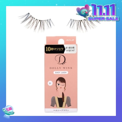 DOLLY WINK Easy Lash 21 Healthy Brown 1s (Expiry: Jul`2026)