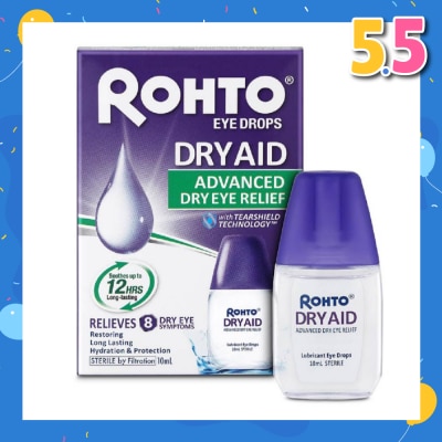 ROHTO EYE DROPS Eye Drops Dry Aid (Sterile + Advanced Dry Eye Relief) 10ml