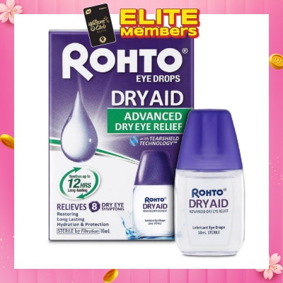 ROHTO EYE DROPS Eye Drops Dry Aid (Sterile + Advanced Dry Eye Relief) 10ml