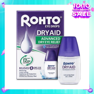 ROHTO EYE DROPS Eye Drops Dry Aid (Sterile + Advanced Dry Eye Relief) 10ml