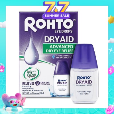 ROHTO EYE DROPS - Eye Drops Dry Aid (Sterile + Advanced Dry Eye Relief) 10ml