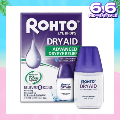 ROHTO EYE DROPS Eye Drops Dry Aid (Sterile + Advanced Dry Eye Relief) 10ml