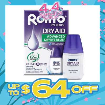 ROHTO EYE DROPS - Eye Drops Dry Aid (Sterile + Advanced Dry Eye Relief) 10ml