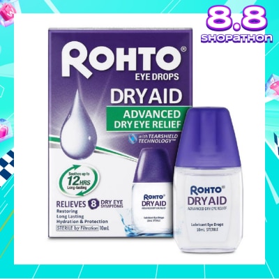 ROHTO EYE DROPS Eye Drops Dry Aid (Sterile + Advanced Dry Eye Relief) 10ml