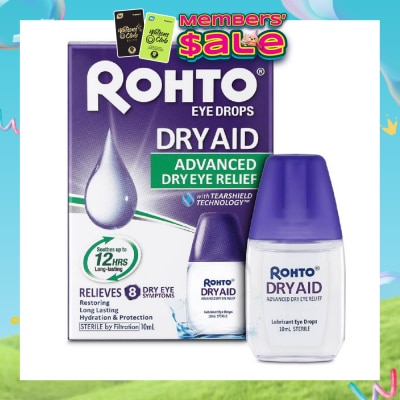 ROHTO EYE DROPS - Eye Drops Dry Aid (Sterile + Advanced Dry Eye Relief) 10ml