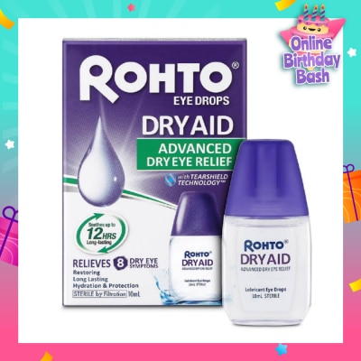 ROHTO EYE DROPS Eye Drops Dry Aid (Sterile + Advanced Dry Eye Relief) 10ml