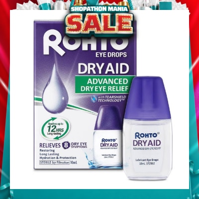 ROHTO EYE DROPS - Eye Drops Dry Aid (Sterile + Advanced Dry Eye Relief) 10ml