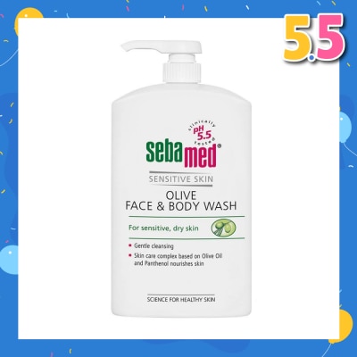 SEBAMED Olive Face And Body Wash (For Dry And Sensitive Skin) 1000ml