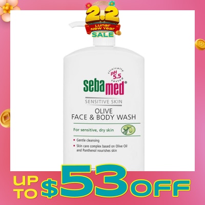 SEBAMED Olive Face And Body Wash (For Dry And Sensitive Skin) 1000ml