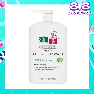 SEBAMED Olive Face And Body Wash (For Dry And Sensitive Skin) 1000ml
