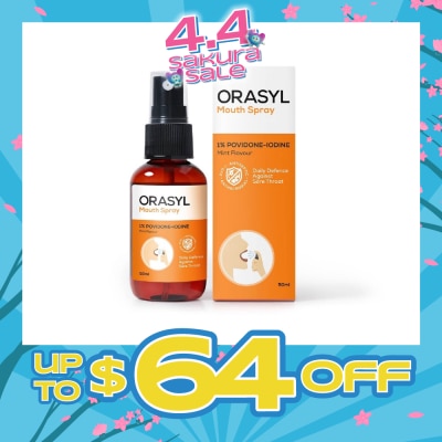 ORASYL - Orange Povidone-Iodine Mouth Spray Mint Flavor 50ml