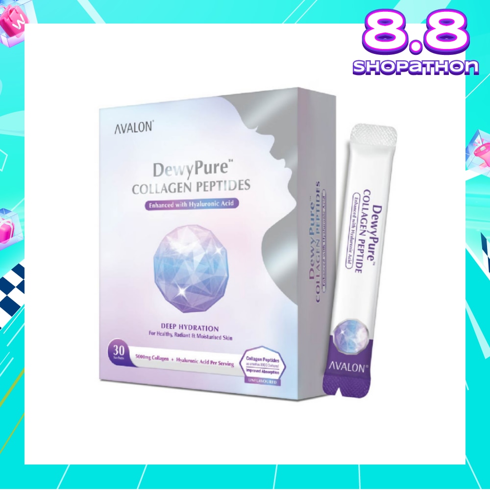 DewyPure Collagen Peptide Enhanced With Hyaluronic Acid Sachet 30s