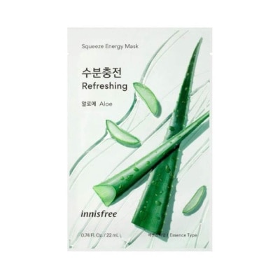 INNISFREE [XMAS GIFT] Squeeze Energy Sheet Facial Mask Refreshing Aloe (Essence Type) 1s