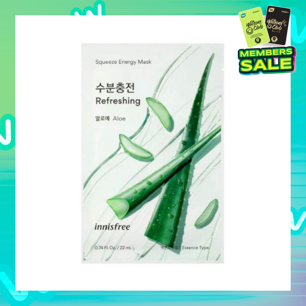Squeeze Energy Sheet Facial Mask Refreshing Aloe (Essence Type) 1s