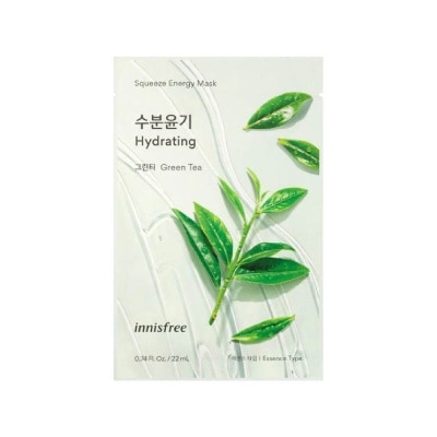 INNISFREE [XMAS GIFT] Squeeze Energy Sheet Facial Mask Hydrating Green Tea (Essence Type) 1s