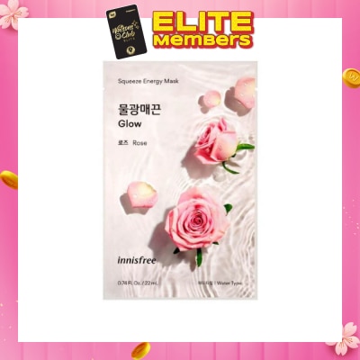 INNISFREE Squeeze Energy Sheet Facial Mask Glowing Rose (Water Type) 1s