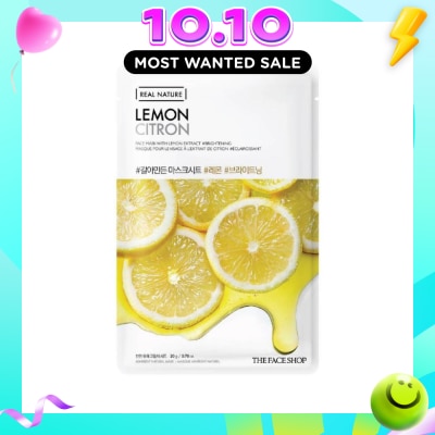 THE FACE SHOP Real Nature Sheet Facial Mask Brightening Lemon 1s image